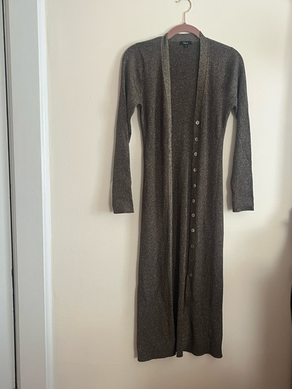 Rails Metallic Greenish/Gold metallic beautiful buttons Maxi Buttons Sweater